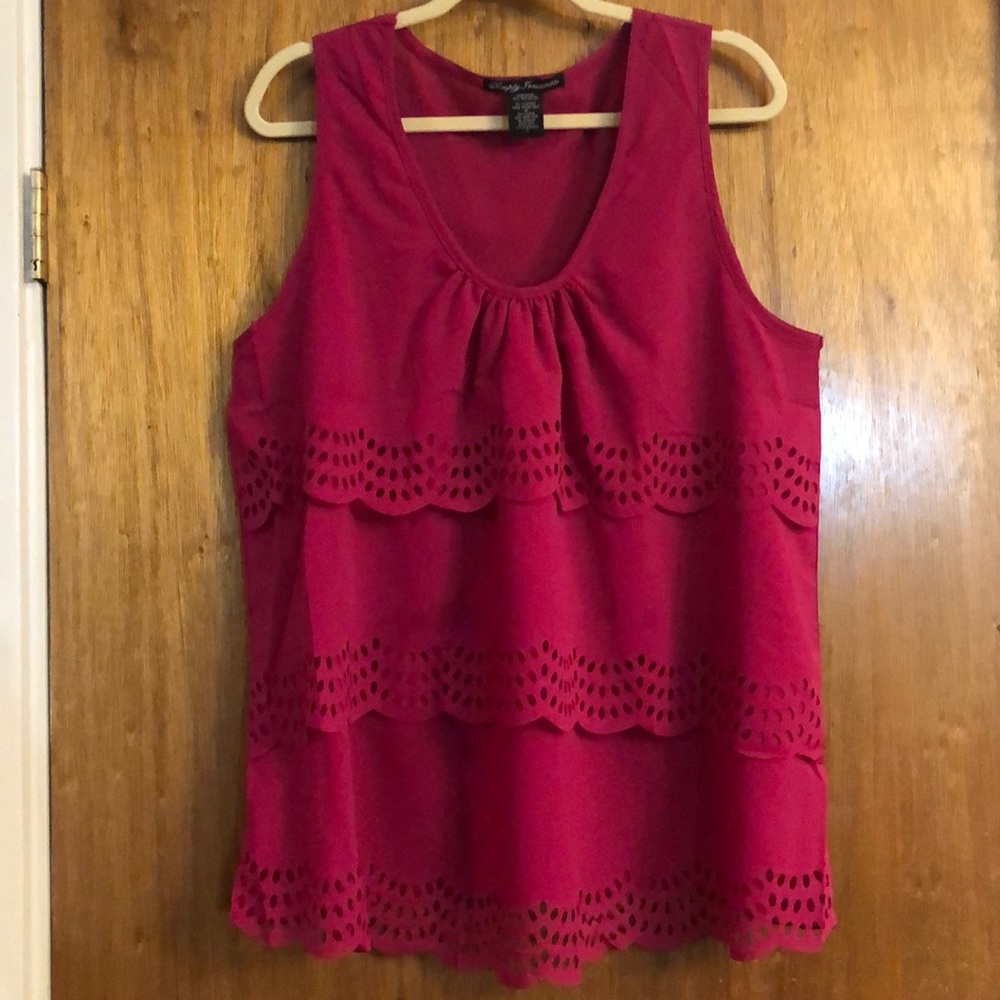 Hot Pink Sleeveless Top Size 1X